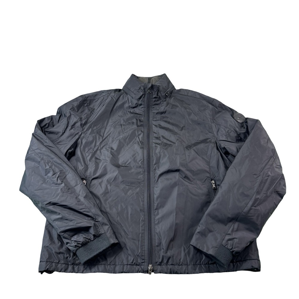 RLX Ralph Lauren Black Polyester Hooded Mens Full Zip Jacket Size Large
